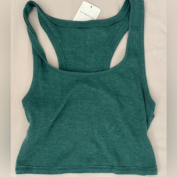 free people teal crop top brami - Picture 1 of 2